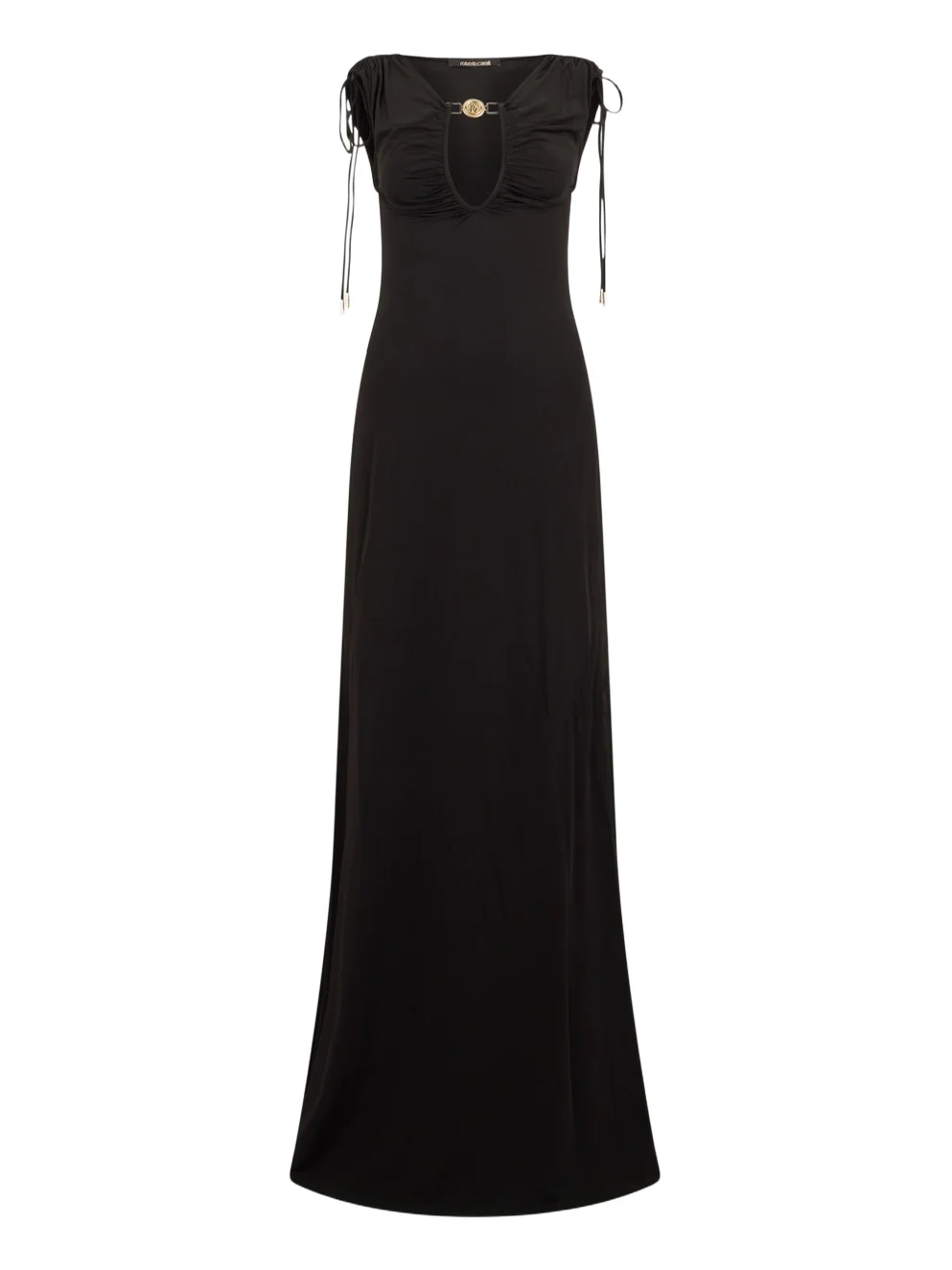 Black Maxi Dress with Mirror Snake Detail