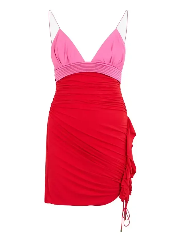 Red And Pink Mini Dress Red And Pink Mini Dress