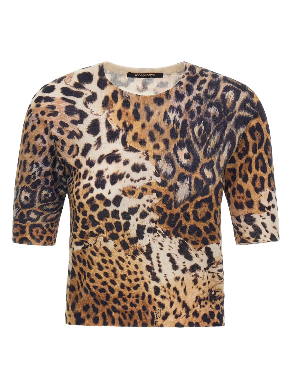 Roberto Cavalli Malachite Print Short sleeve Knit