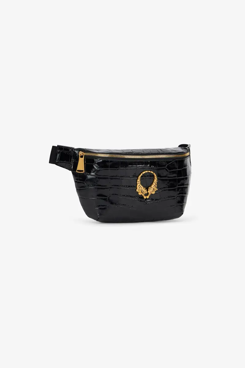 Roberto Cavalli Roar Belt Bag Black Leather | Thumbnail 6