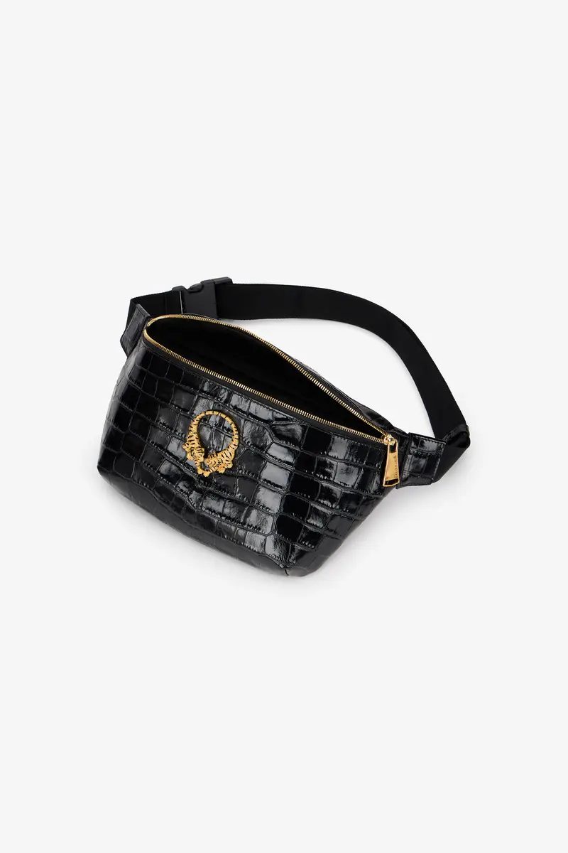Roberto Cavalli Roar Belt Bag Black Leather | Thumbnail 7