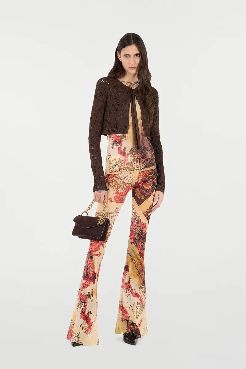 Roberto Cavalli Crochet Effect Crop Top | Thumbnail 6