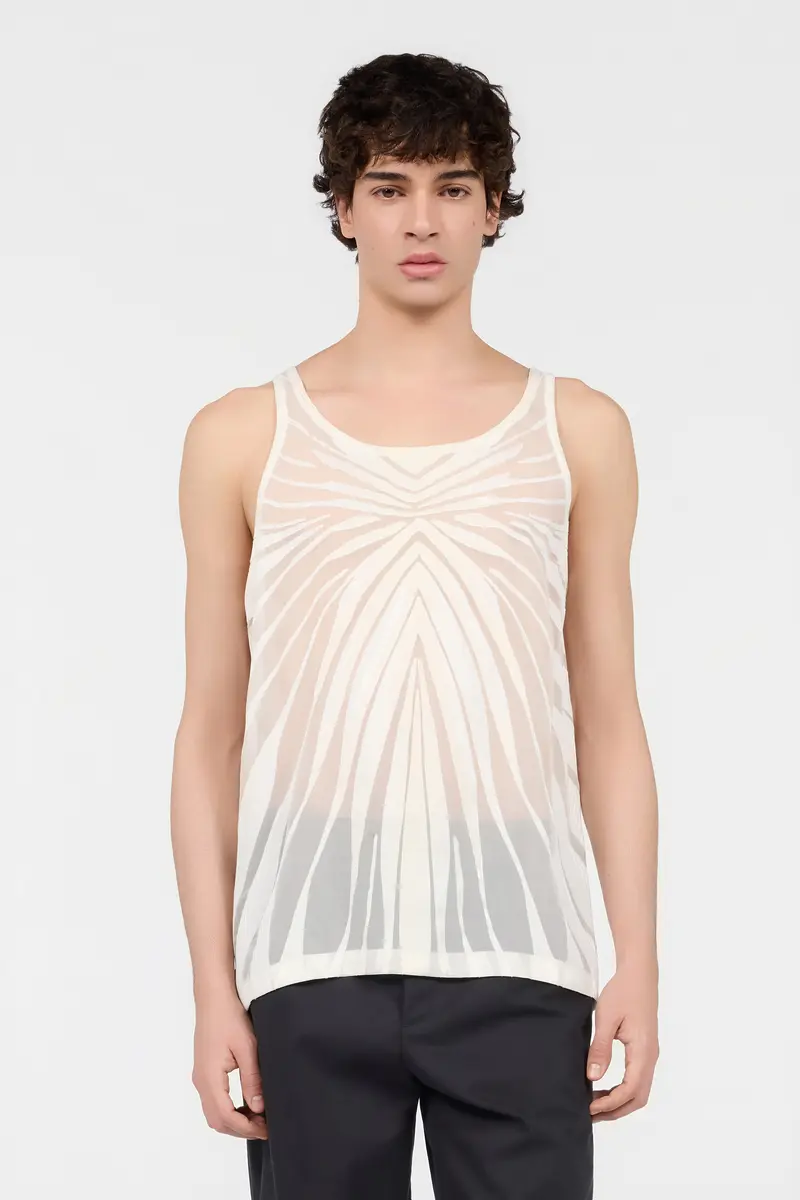 Roberto Cavalli Top With Ray Devoré Print | Thumbnail 2 Roberto Cavalli Top With Ray Devoré Print | Thumbnail 2