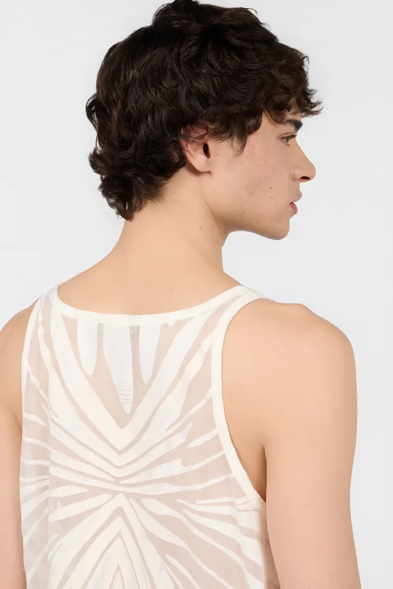 Roberto Cavalli Top With Ray Devoré Print | Thumbnail 5 Roberto Cavalli Top With Ray Devoré Print | Thumbnail 5
