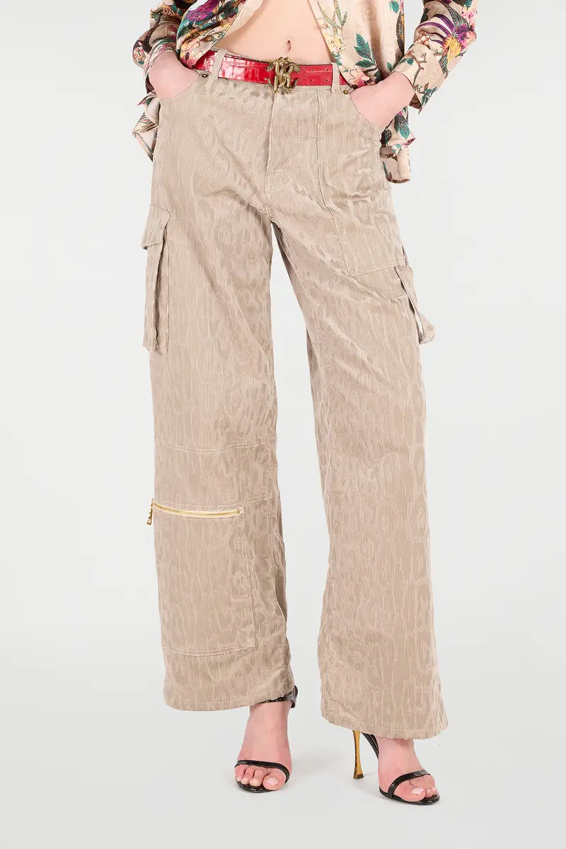 Roberto Cavalli Cargo Pants With All-Over Jaguar Skin Pattern | Thumbnail 2 Roberto Cavalli Cargo Pants With All-Over Jaguar Skin Pattern | Thumbnail 2