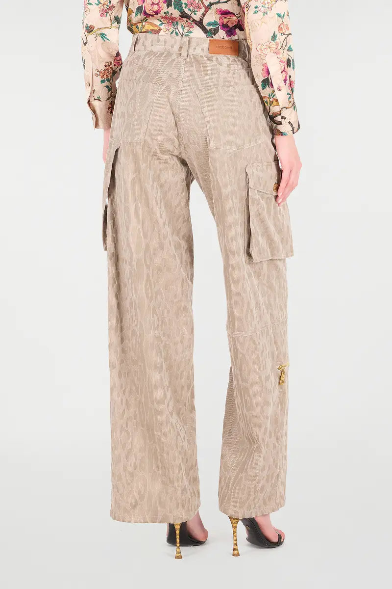 Roberto Cavalli Cargo Pants With All-Over Jaguar Skin Pattern | Thumbnail 3 Roberto Cavalli Cargo Pants With All-Over Jaguar Skin Pattern | Thumbnail 3