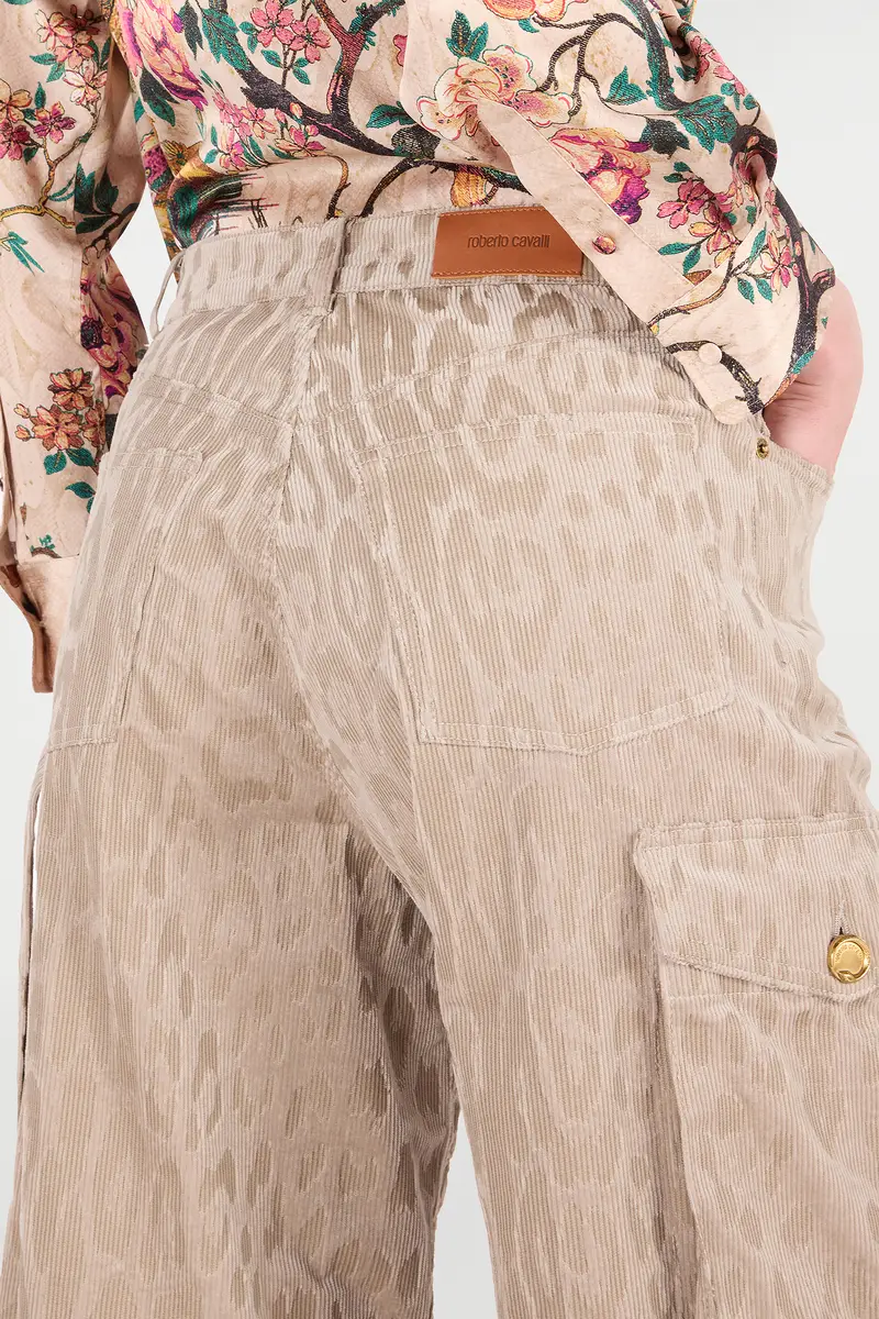Roberto Cavalli Cargo Pants With All-Over Jaguar Skin Pattern | Thumbnail 6 Roberto Cavalli Cargo Pants With All-Over Jaguar Skin Pattern | Thumbnail 6