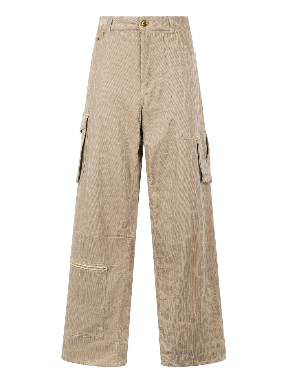 Cargo Pants With All-Over Jaguar Skin Pattern