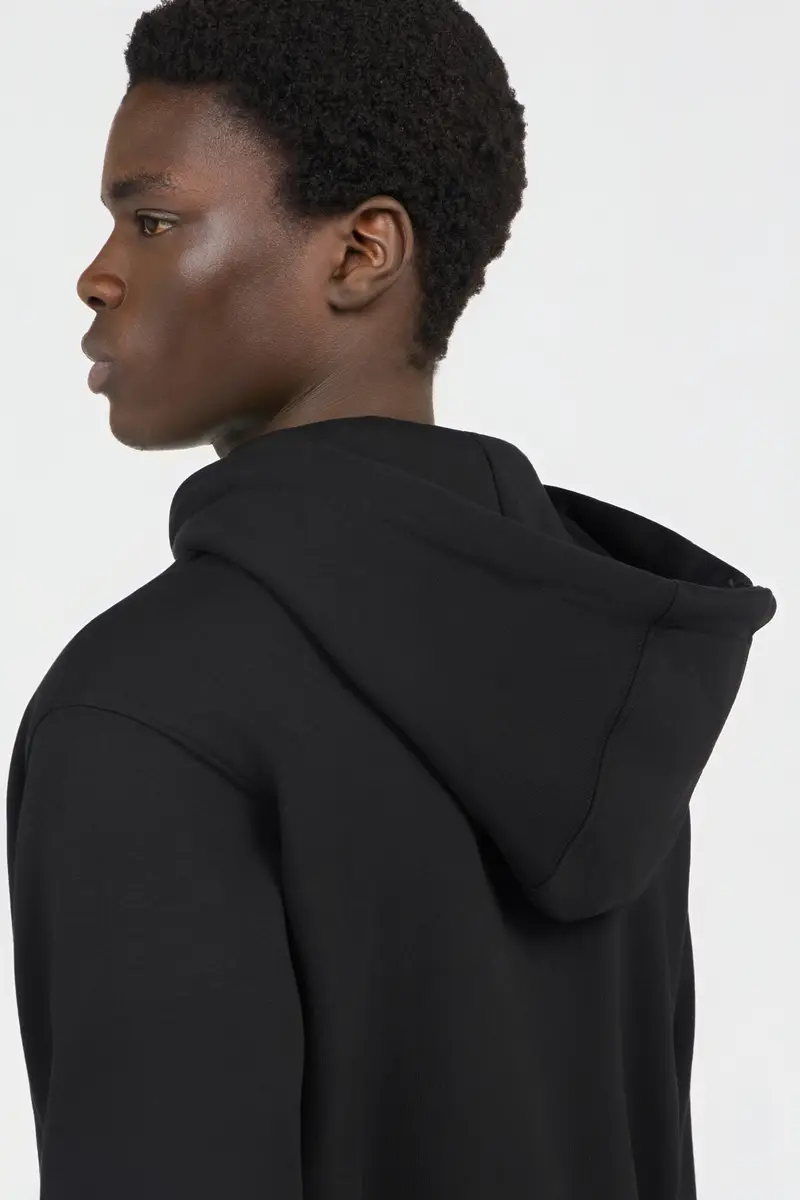 Roberto Cavalli Black Hooded Sweatshirt With Tiger Embroidery | Thumbnail 5