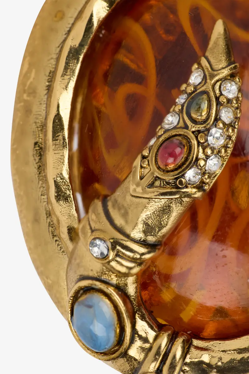 Roberto Cavalli Amber-Effect Clip-On Earrings | Thumbnail 4 Roberto Cavalli Amber-Effect Clip-On Earrings | Thumbnail 4