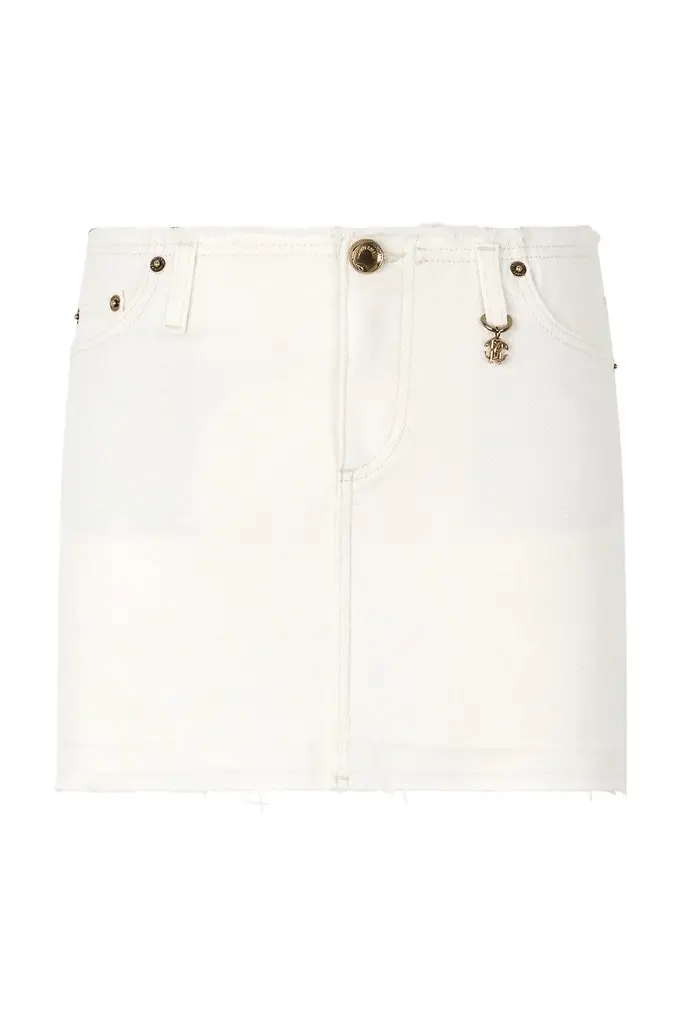 Frayed Denim Miniskirt