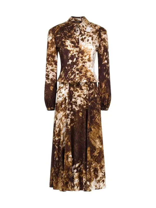 Roberto Cavalli Appaloosa Print Shirt Dress