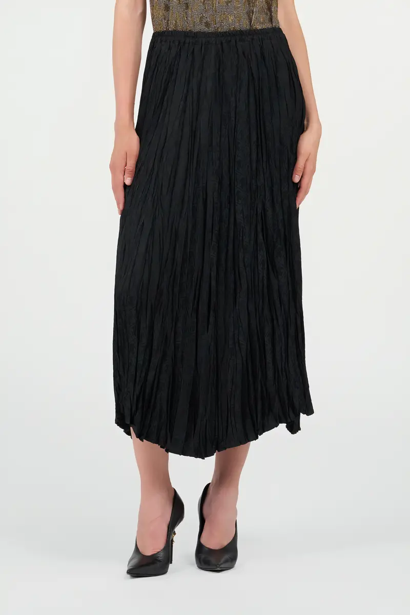Roberto Cavalli Silk Midi Skirt with Monogram RC | Thumbnail 2 Roberto Cavalli Silk Midi Skirt with Monogram RC | Thumbnail 2