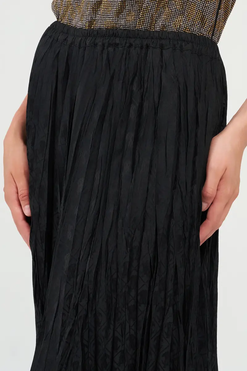 Roberto Cavalli Silk Midi Skirt with Monogram RC | Thumbnail 5 Roberto Cavalli Silk Midi Skirt with Monogram RC | Thumbnail 5