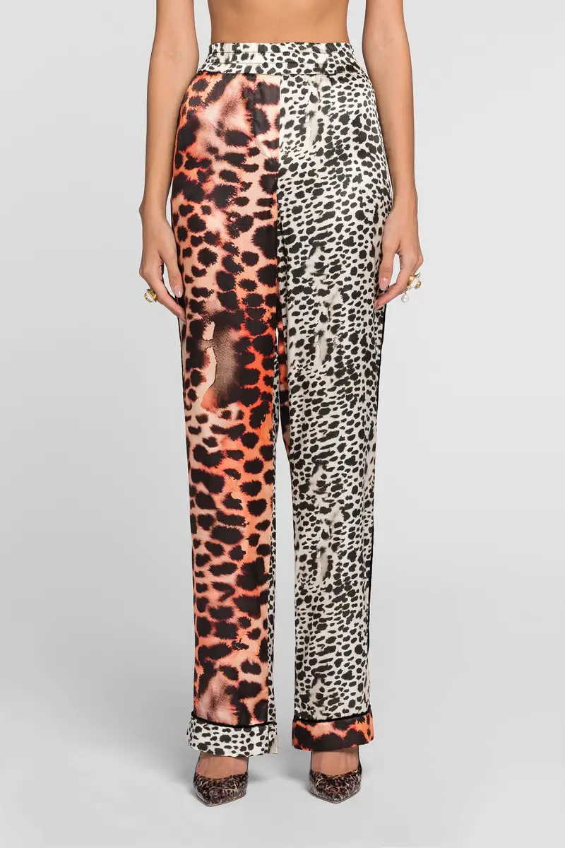 Roberto Cavalli Murena Print Silk Blend Trousers | Thumbnail 3 Roberto Cavalli Murena Print Silk Blend Trousers | Thumbnail 3