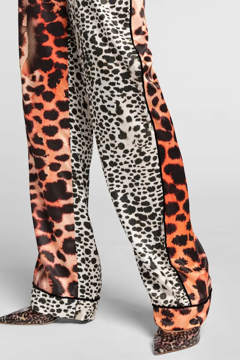 Roberto Cavalli Murena Print Silk Blend Trousers | Thumbnail 5 Roberto Cavalli Murena Print Silk Blend Trousers | Thumbnail 5