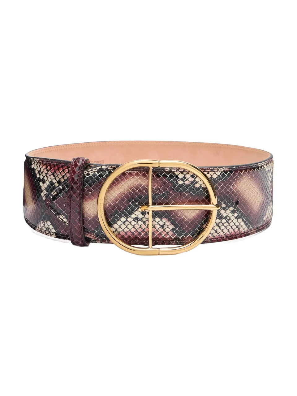 Shaped belt in printed leather Shaped belt in printed leather
