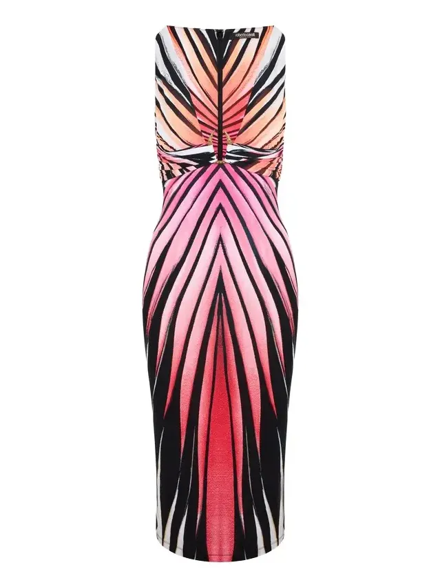 Ray Of Paradise Print Midi Dress