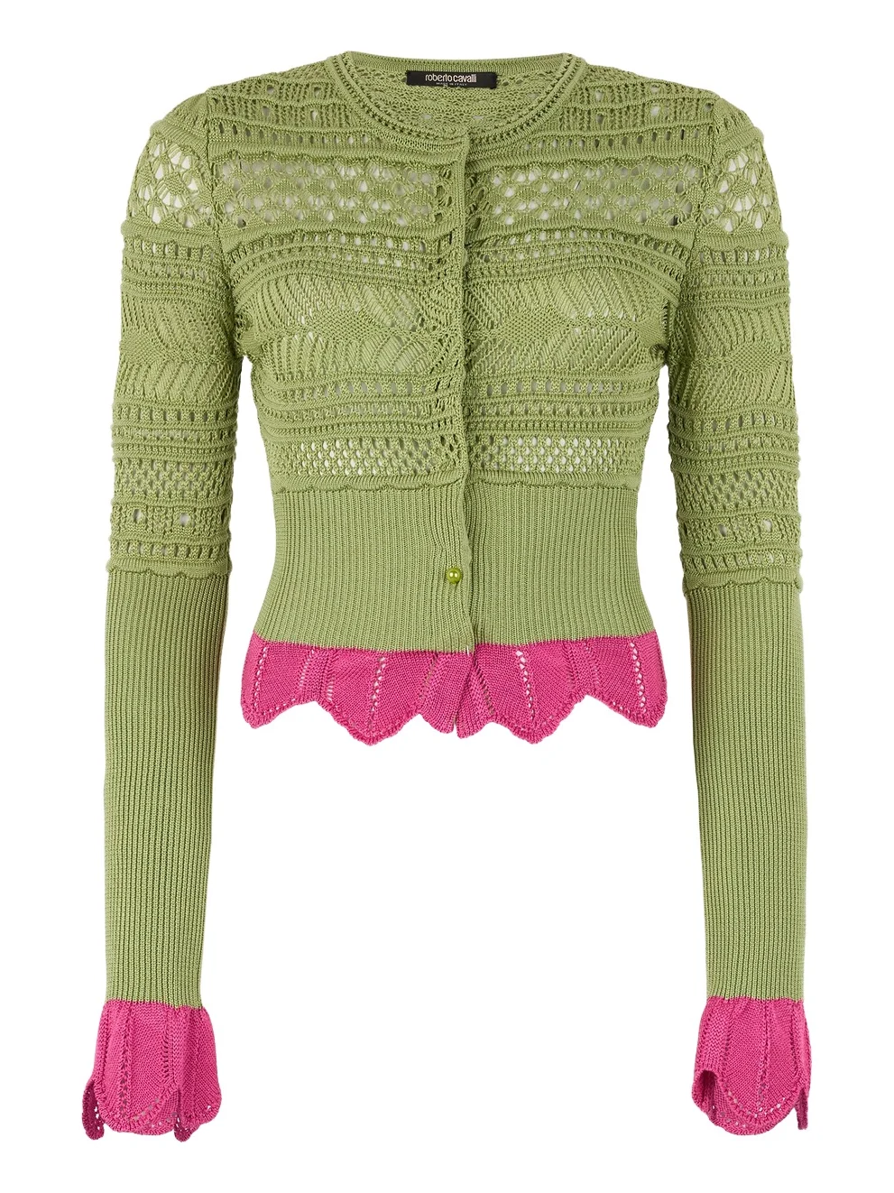 Knit cardigan with contrast details