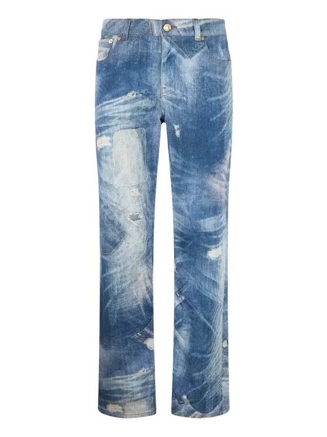 Patchwork Denim Jeans