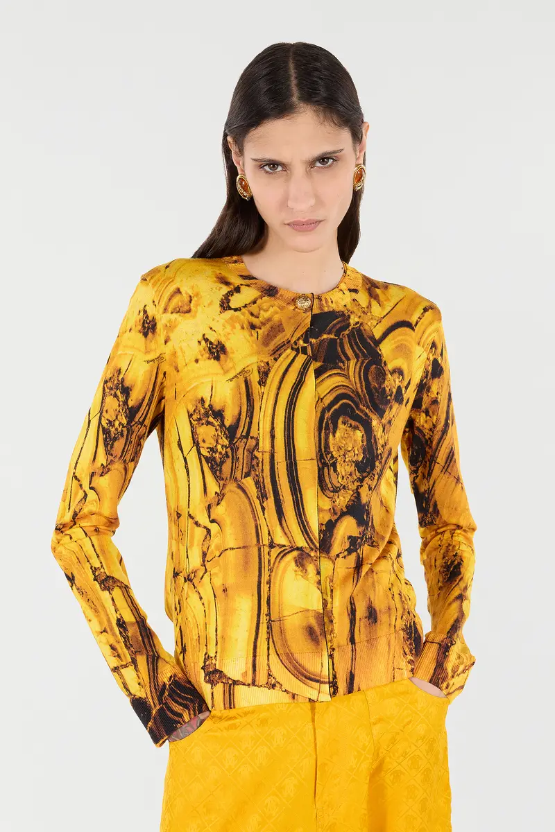 Roberto Cavalli Cardigan With Amber Print | Thumbnail 5 Roberto Cavalli Cardigan With Amber Print | Thumbnail 5