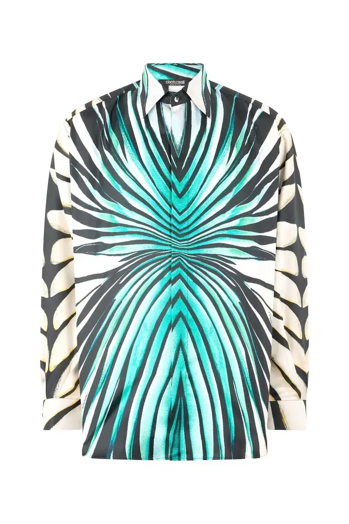 Roberto Cavalli Ray Of Sea Print Shirt