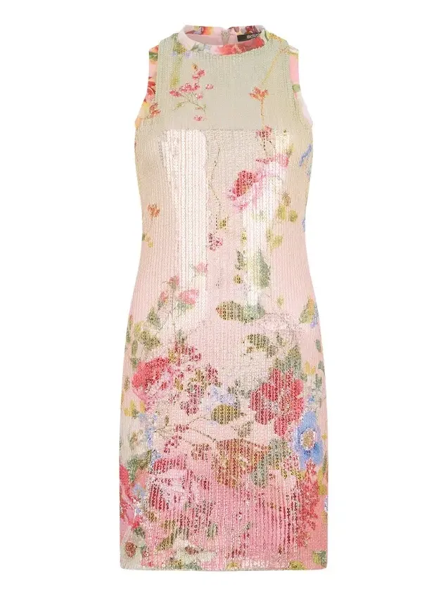 Miami Flowers Print Mini Dress