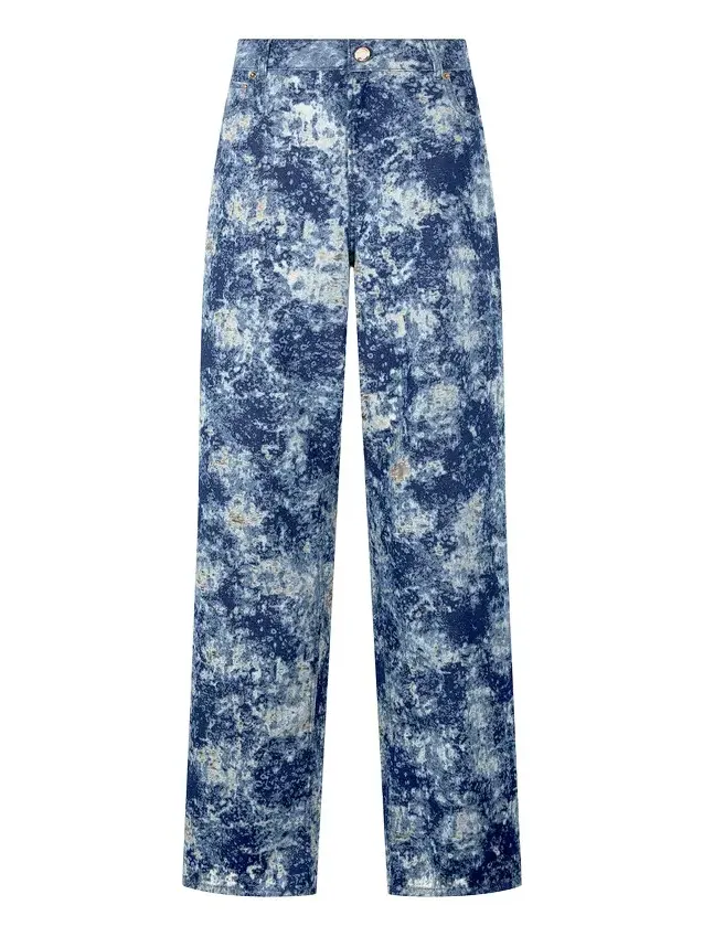 Loose Fit Bleached-Effect Jeans Loose Fit Bleached-Effect Jeans