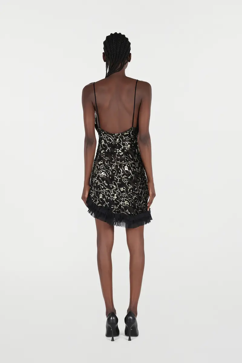 Roberto Cavalli Silk Mini Dress With Ruches | Thumbnail 3 Roberto Cavalli Silk Mini Dress With Ruches | Thumbnail 3