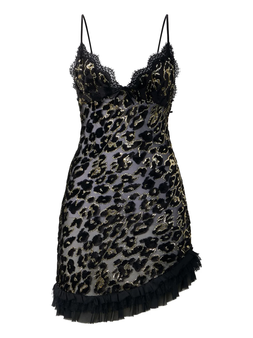 Silk Mini Dress With Ruches