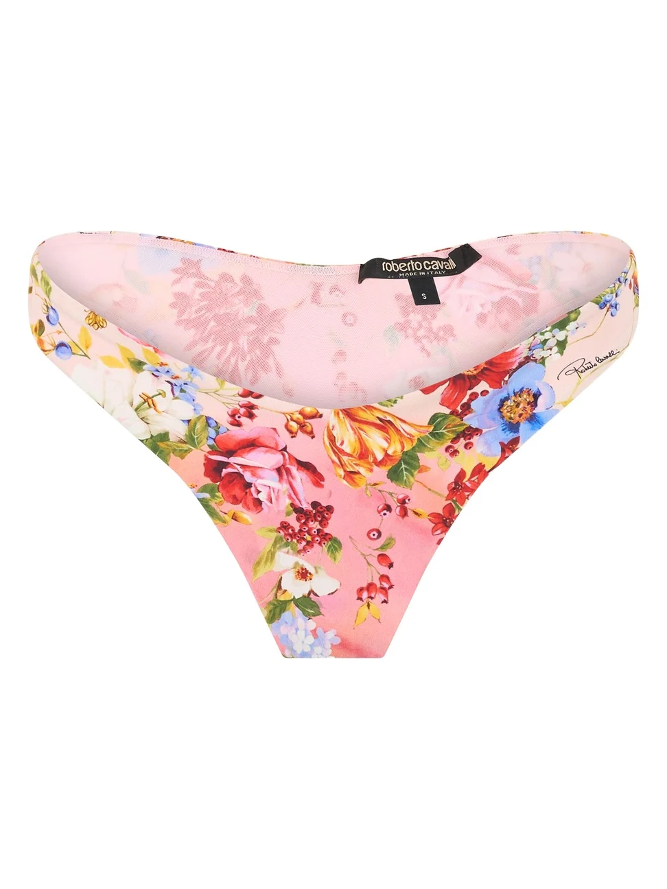 Roberto Cavalli Miami Flowers Print Bikini Bottom