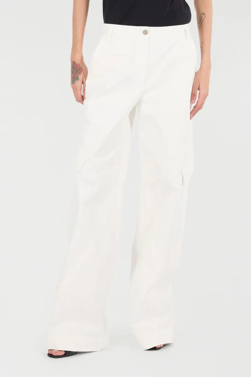 Roberto Cavalli Stretch Cotton Pants With Python Print | Thumbnail 2 Roberto Cavalli Stretch Cotton Pants With Python Print | Thumbnail 2