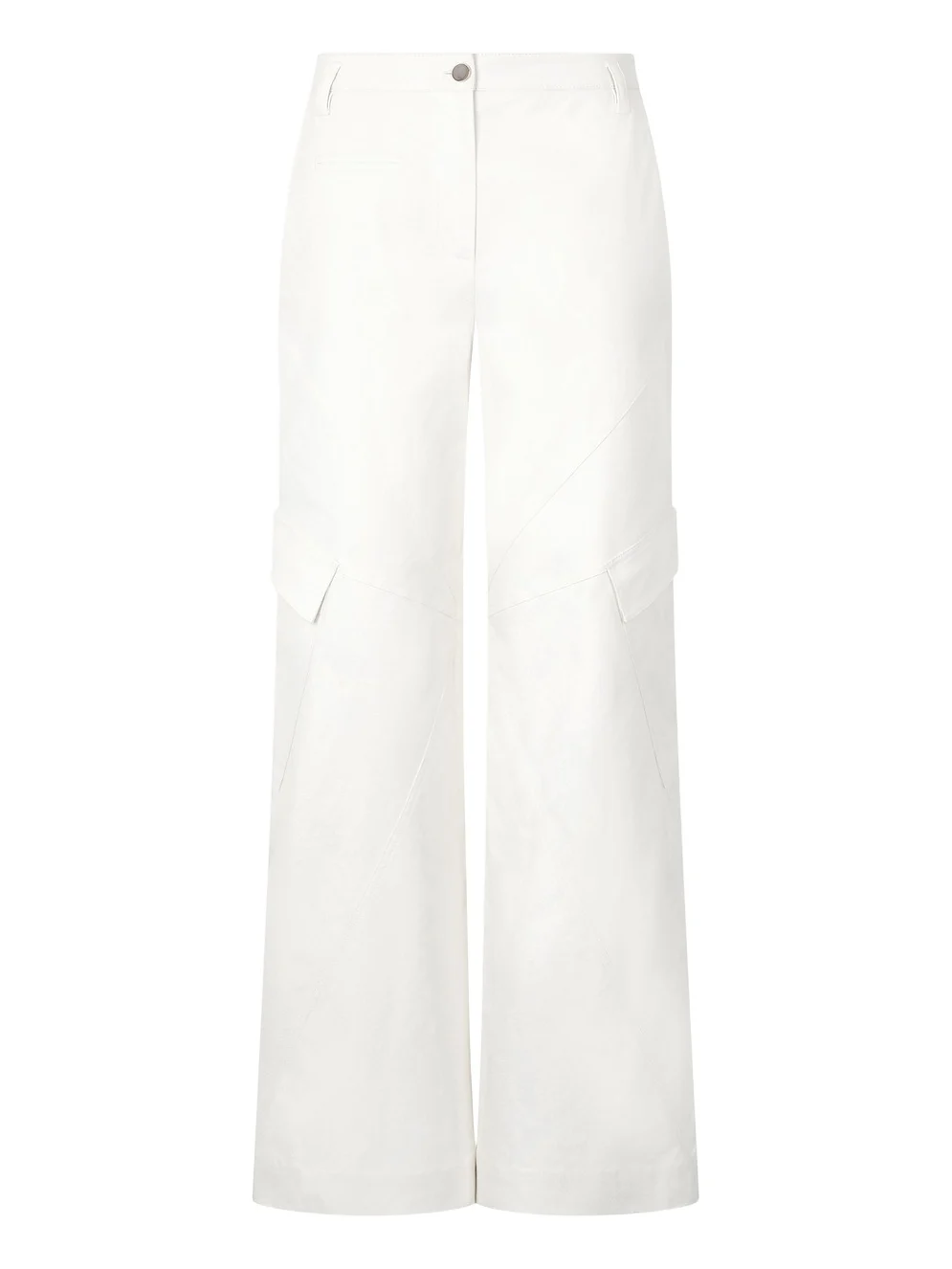 Stretch Cotton Pants With Python Print