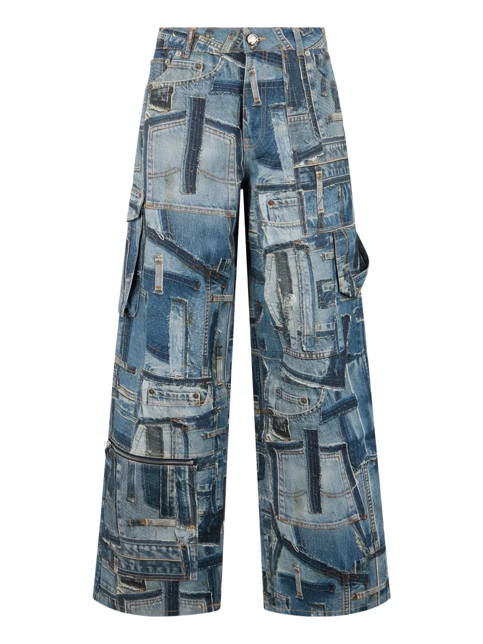 Roberto Cavalli Patchwork Capsule Collection Cargo Jeans