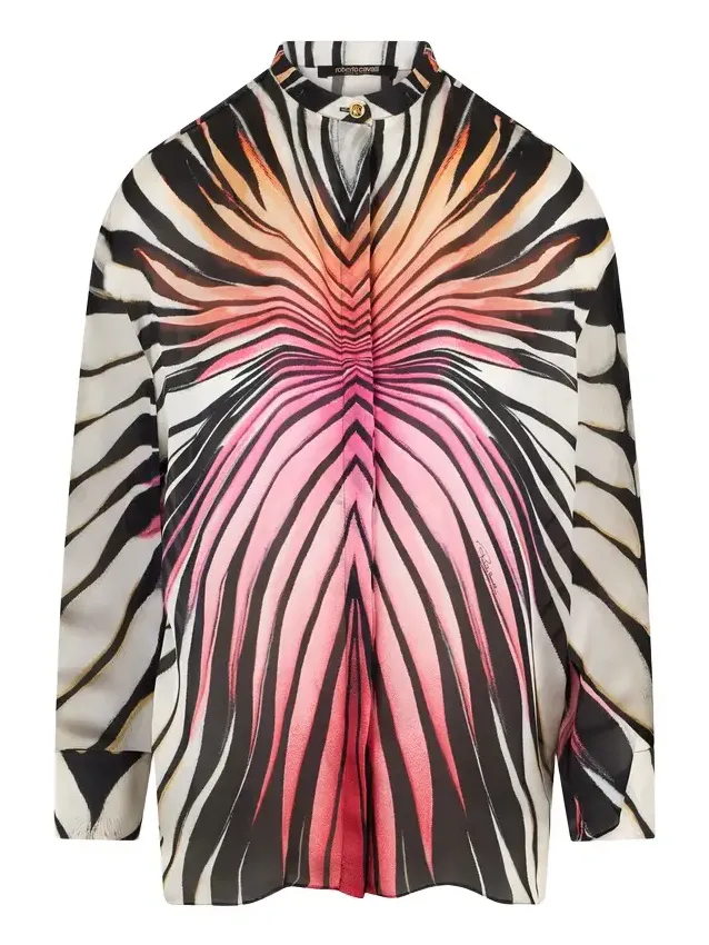 Ray Of Paradise Print Silk Shirt