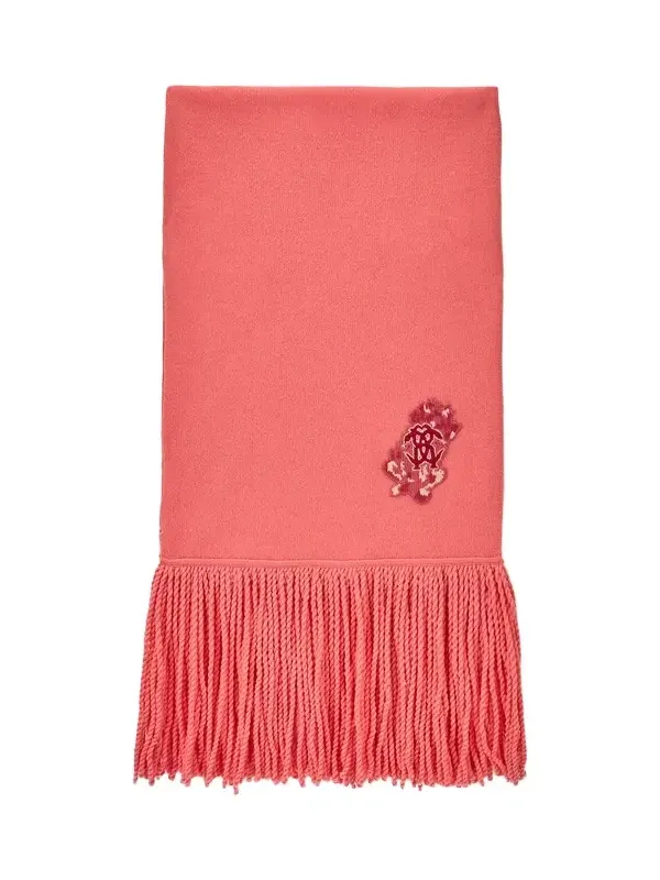 Antique pink scarf with Monogram Mirror Snake