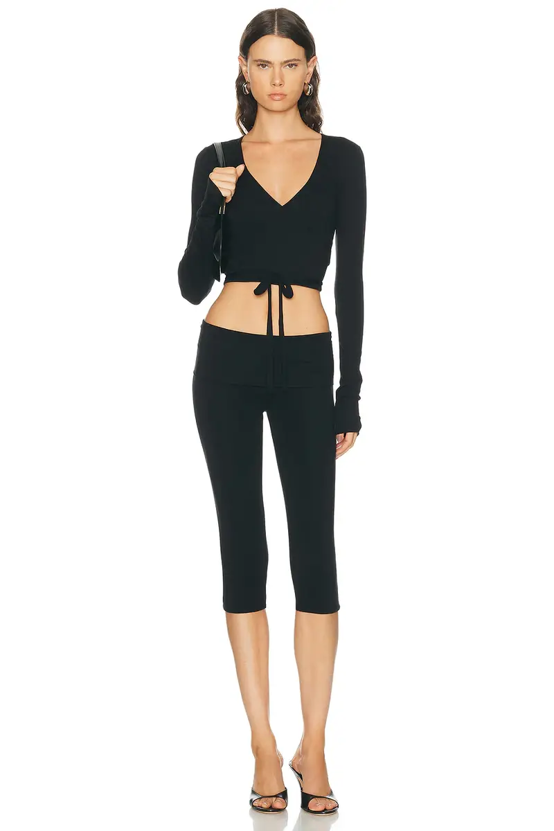 ÉTERNE Foldover Capri Legging | Thumbnail 5