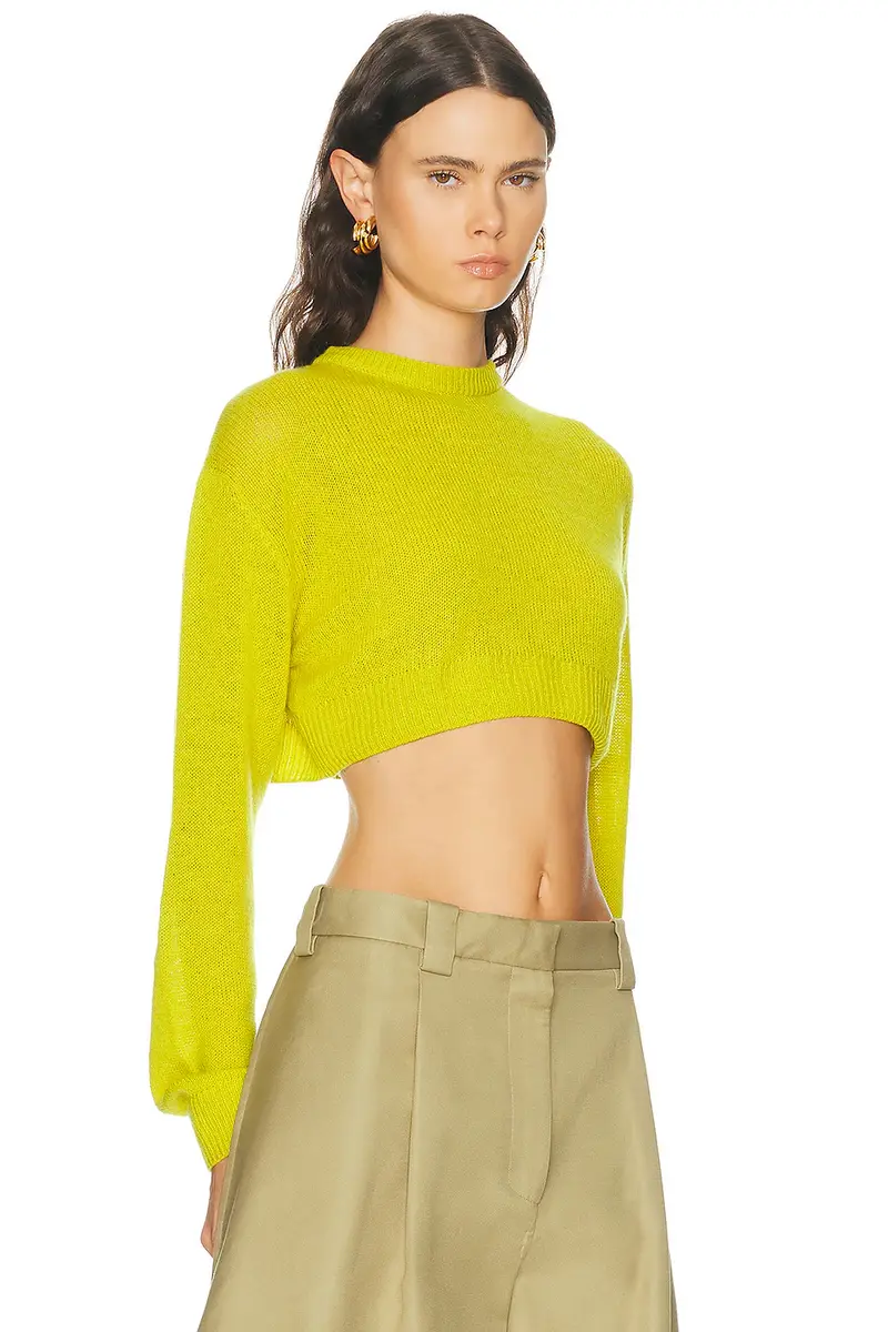 Balenciaga Cropped Crewneck Sweater | Thumbnail 2 Balenciaga Cropped Crewneck Sweater | Thumbnail 2