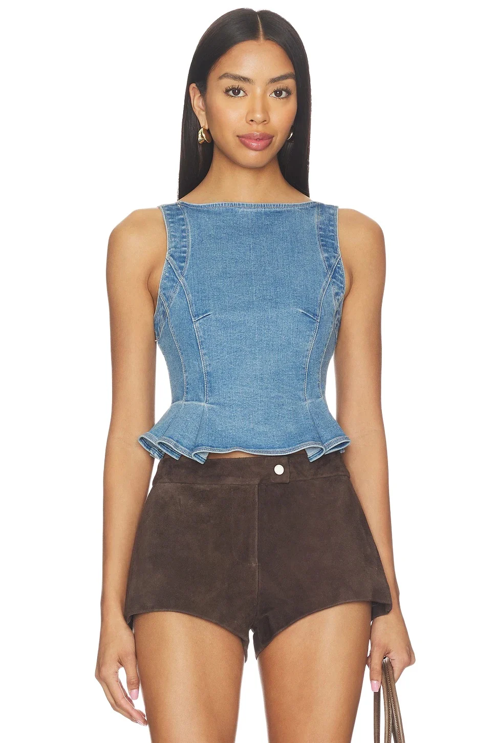 Sunfaded Denim Top