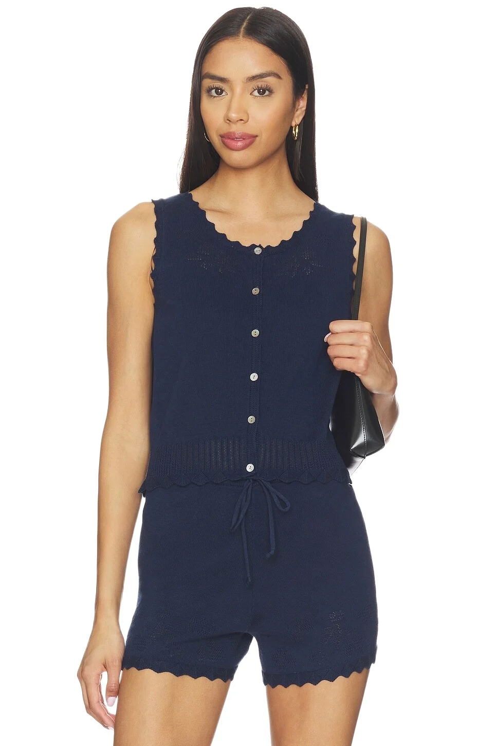 525 America Valentina Button Down Sleeveless Top