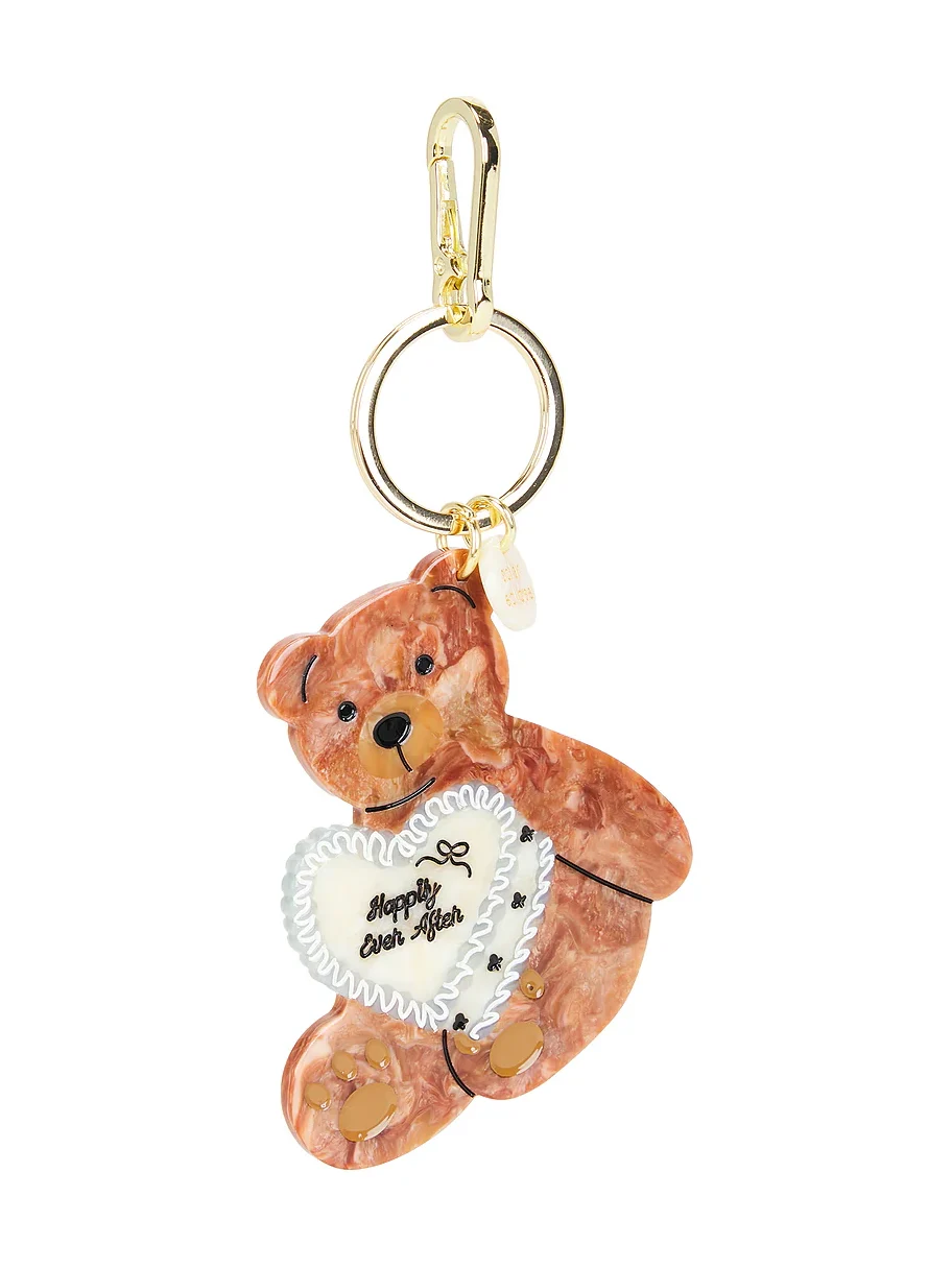 Hand-Painted Trophy Wife Cake Bear Bag Charm & Keychain