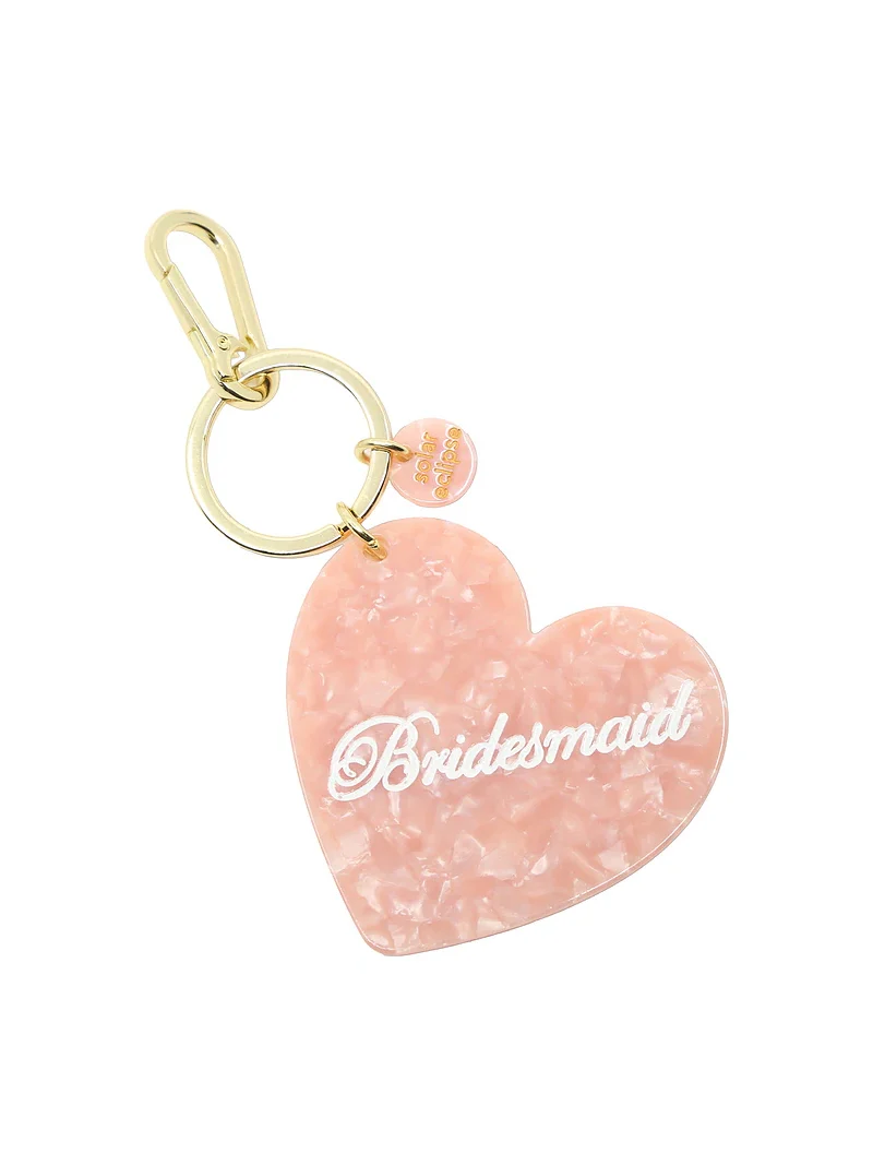 Hand-Painted Bridesmaid Bag Charm & Keychain