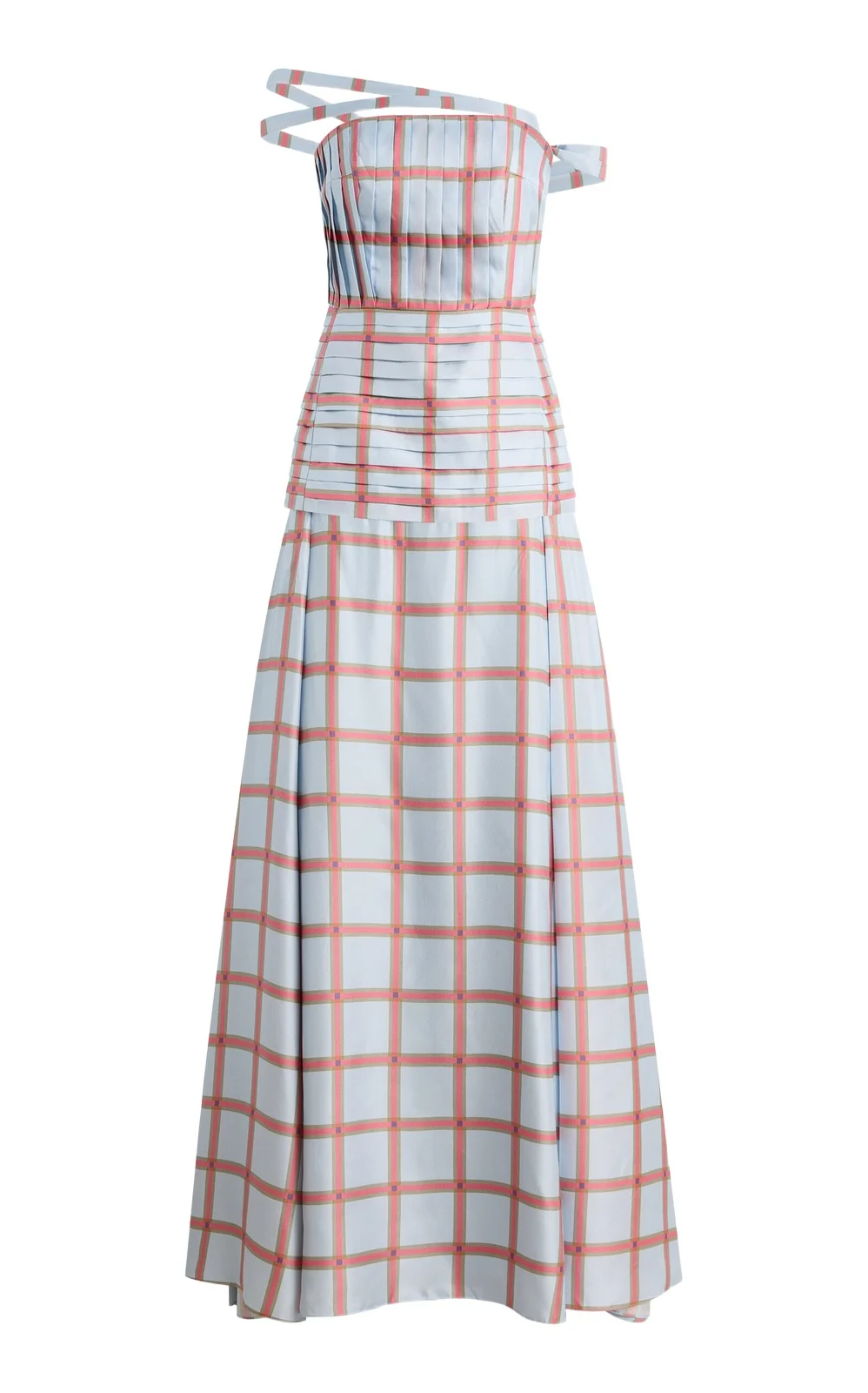 Estella Grid Wool Maxi Dress Estella Grid Wool Maxi Dress