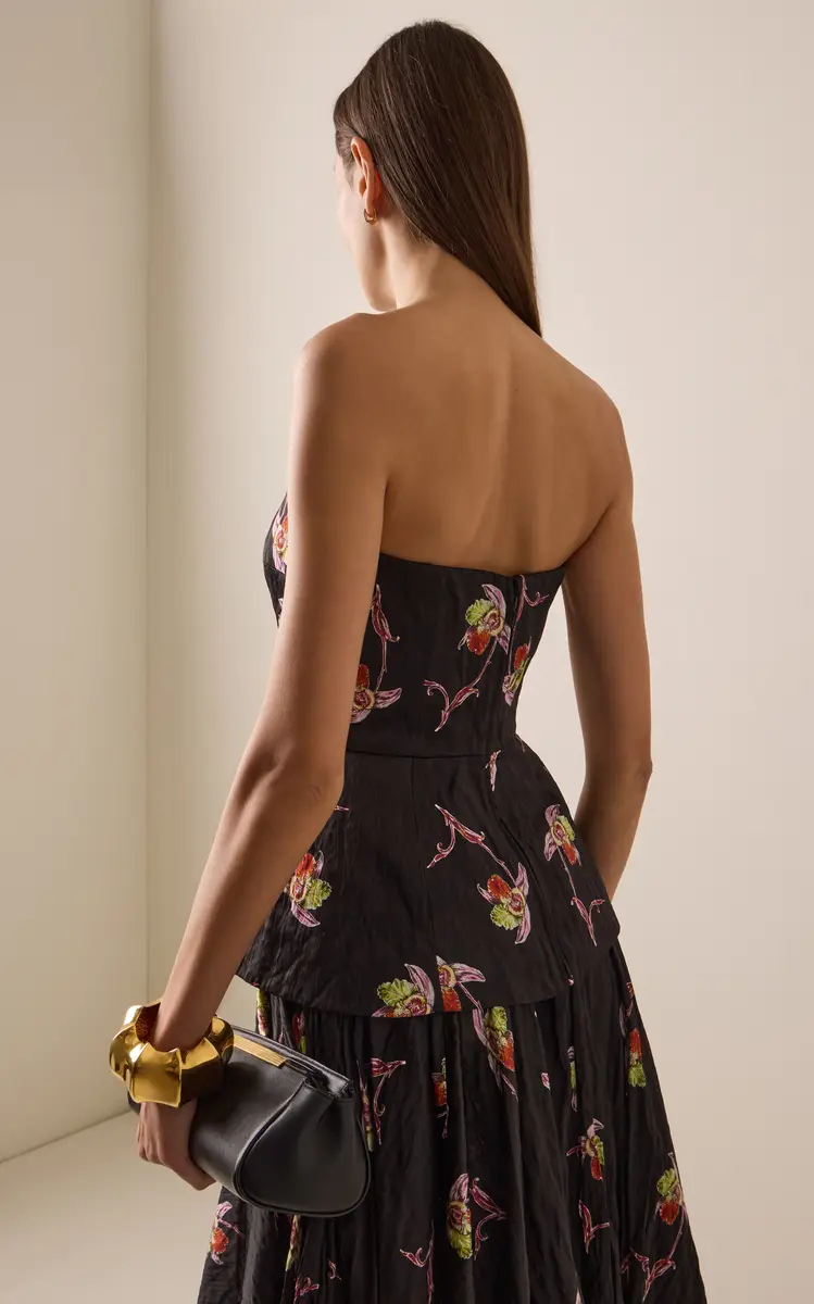 Emilia Wickstead Jadiel Floral Satin Peplum Top | Thumbnail 4 Emilia Wickstead Jadiel Floral Satin Peplum Top | Thumbnail 4