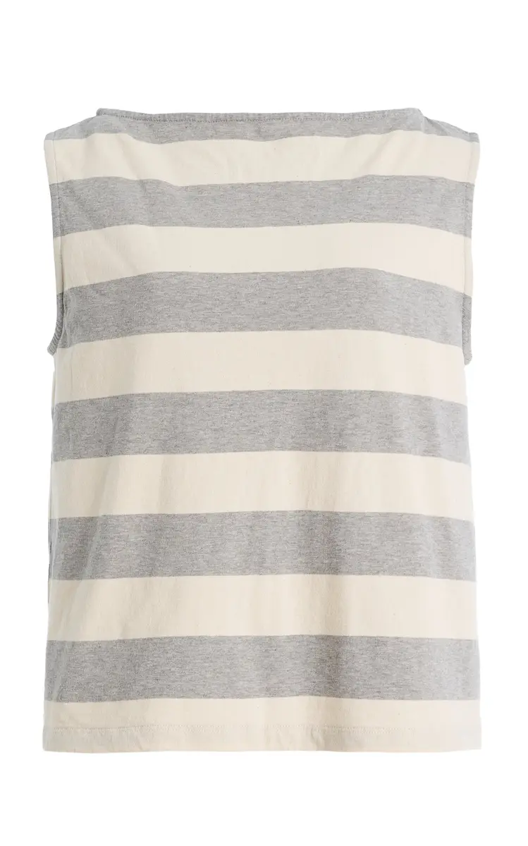 DONNI. The Jersey Striped Cotton Tank Top