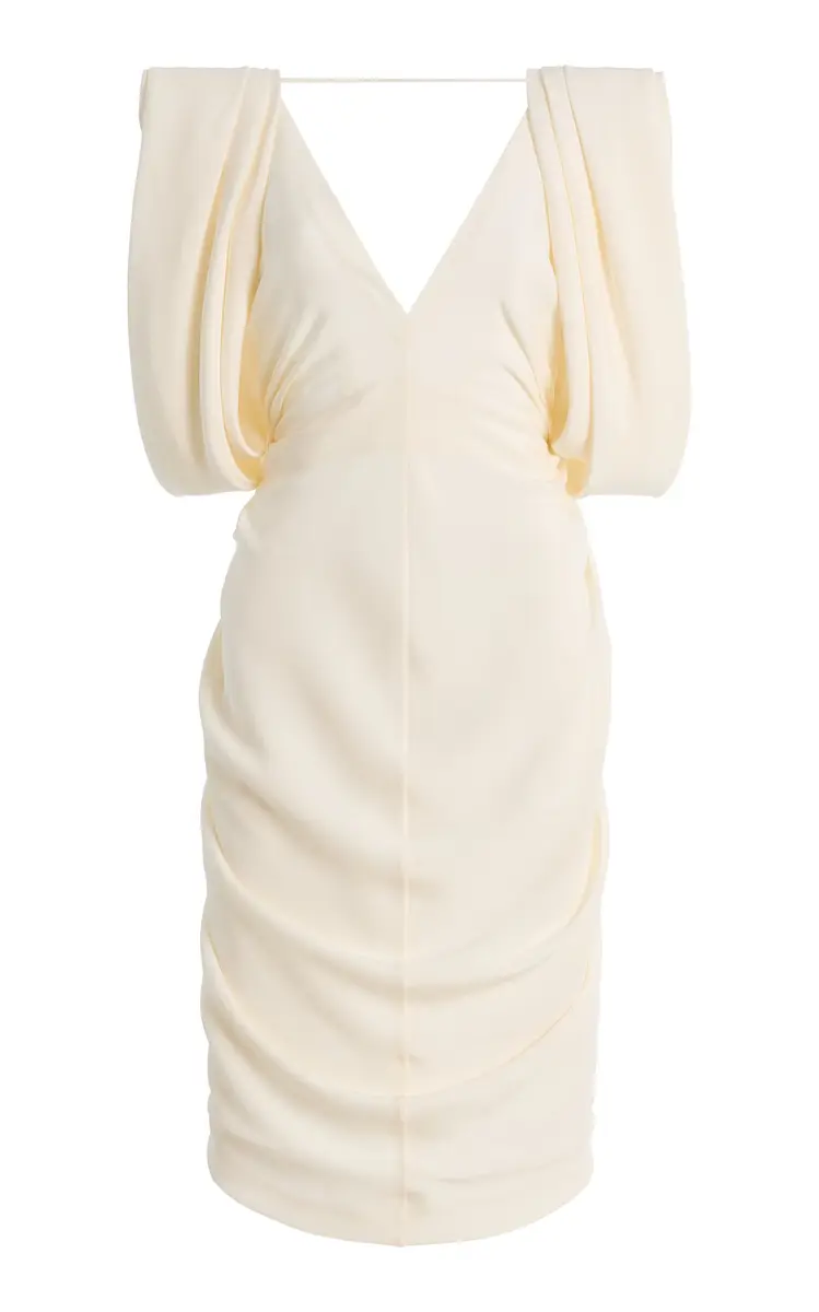 Versace Ruffled Silk Midi Dress | Thumbnail 6 Versace Ruffled Silk Midi Dress | Thumbnail 6