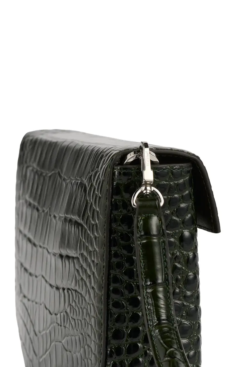 TOTEME Clip Croc-Embossed Leather Shoulder Bag | Thumbnail 4