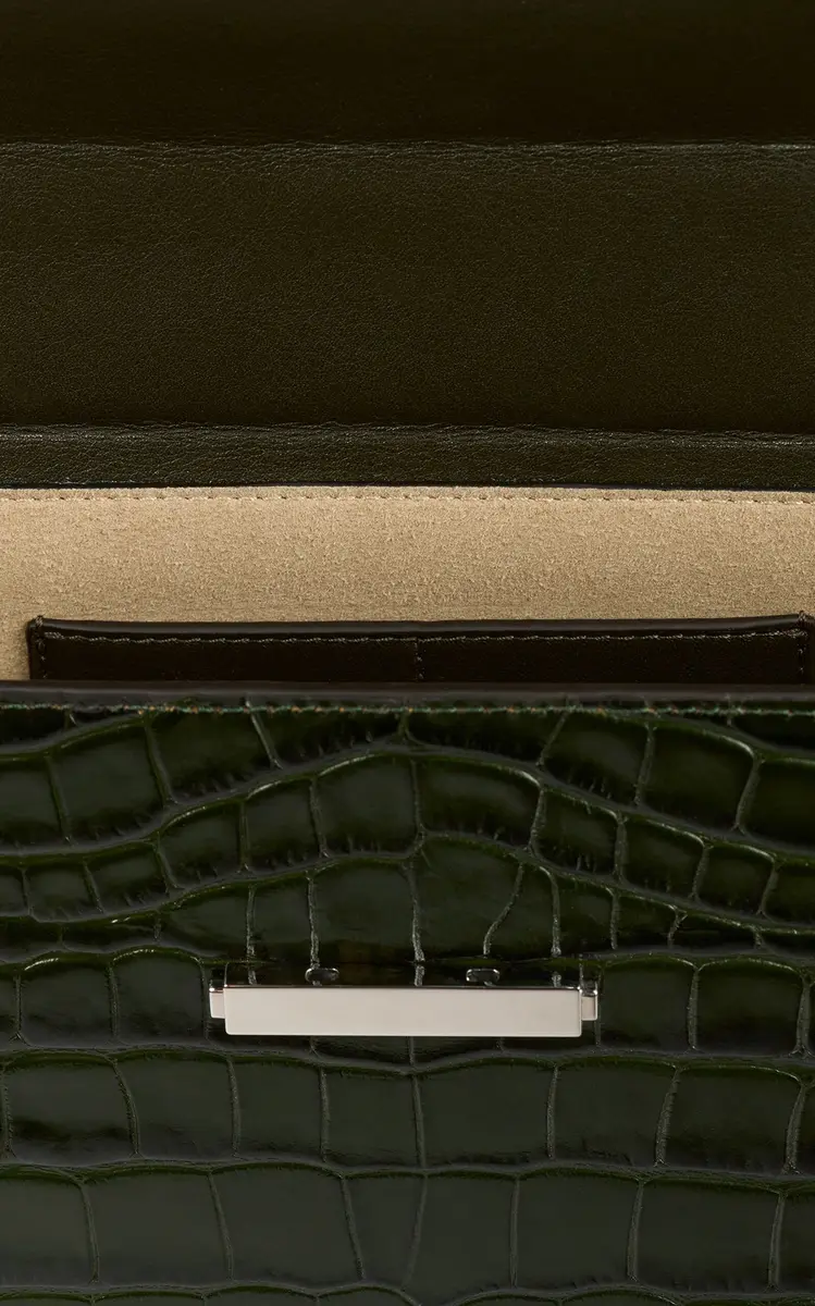 TOTEME Clip Croc-Embossed Leather Shoulder Bag | Thumbnail 6