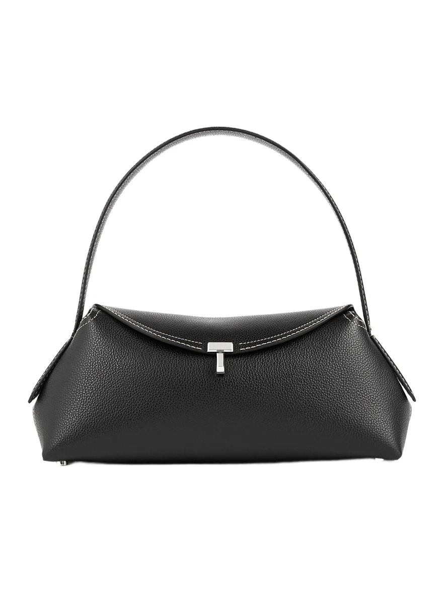 T-Lock Grained Leather Shoulder Bag T-Lock Grained Leather Shoulder Bag