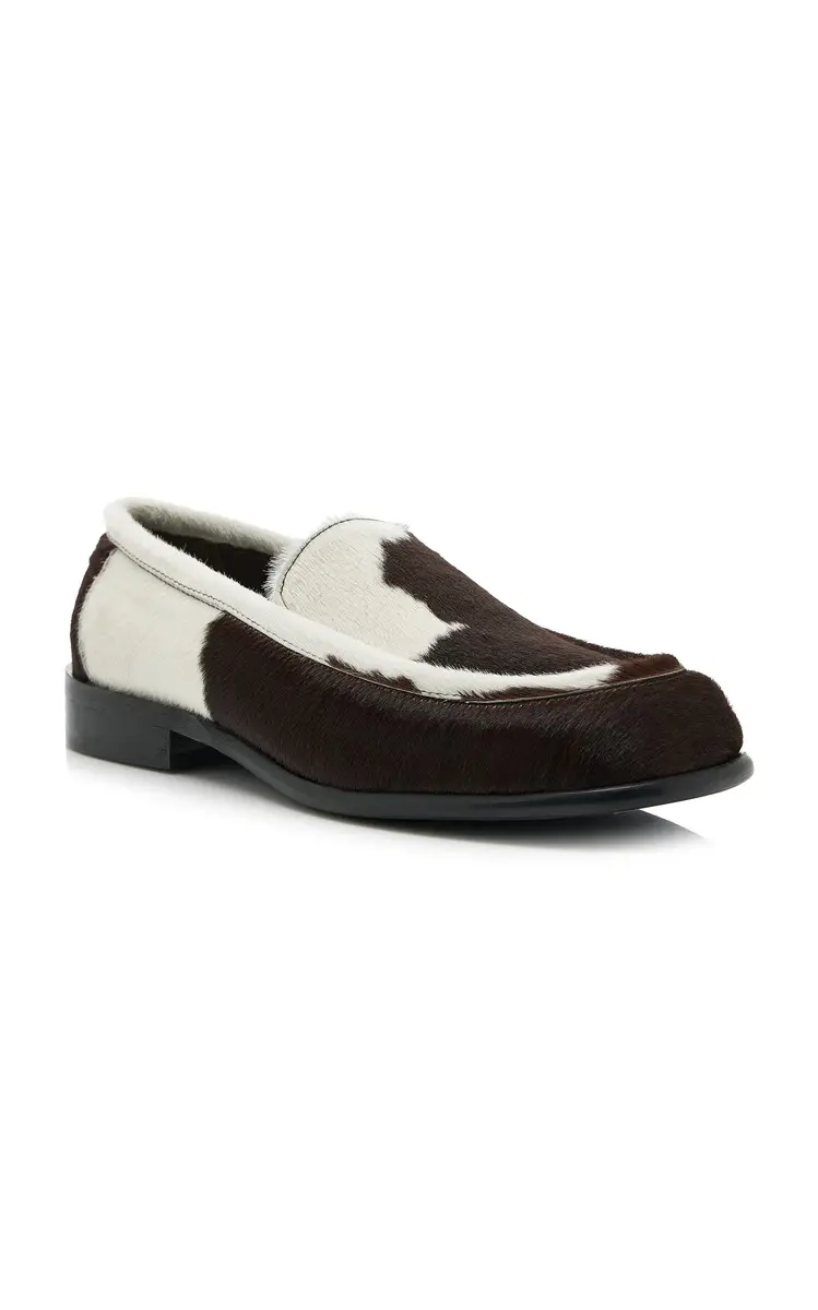 Hvoya Exclusive Bowie Cow-Print Pony Hair Loafers | Thumbnail 4 Hvoya Exclusive Bowie Cow-Print Pony Hair Loafers | Thumbnail 4